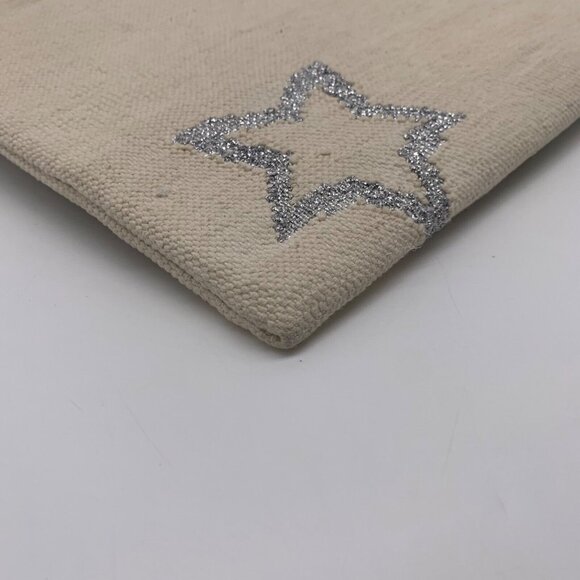 WKND WYFR Ivory Canvas and Silver Star Convertible Clutch - Picture 4 of 10